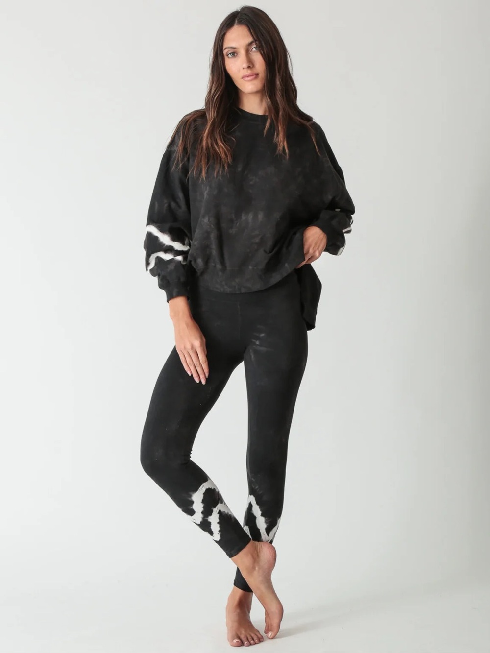 Electric & Rose Tie-Dye Calf-Accent Leggings